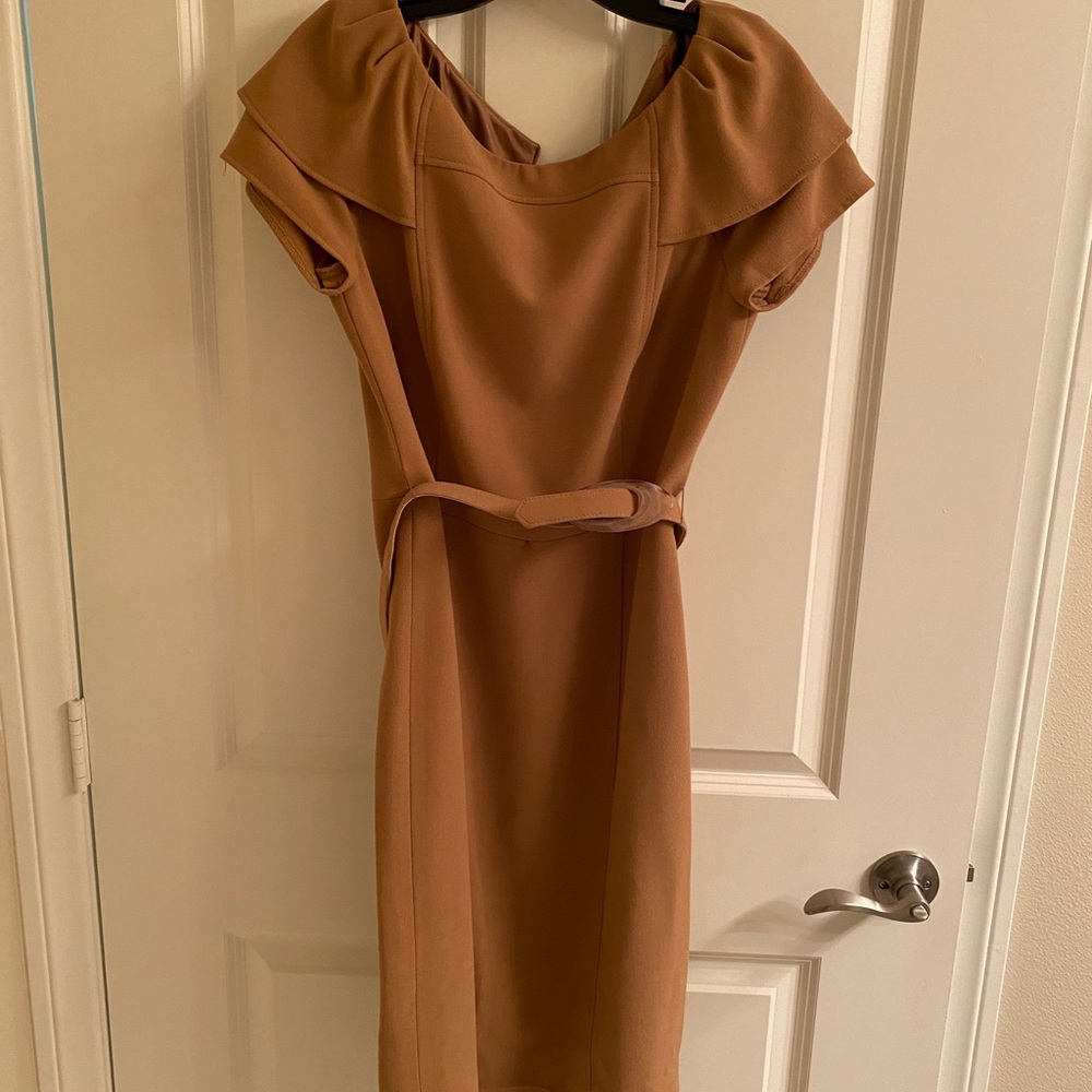 David Meister Women knee-length Beige Sheath Dress 8
